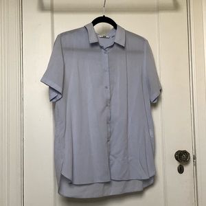 UNIQLO Powder blue button up shirt